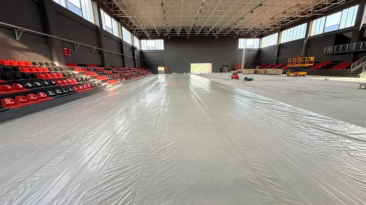 Eskişehir Mihalıççık spor salonu zemin kaplama – uygulama aşaması 1