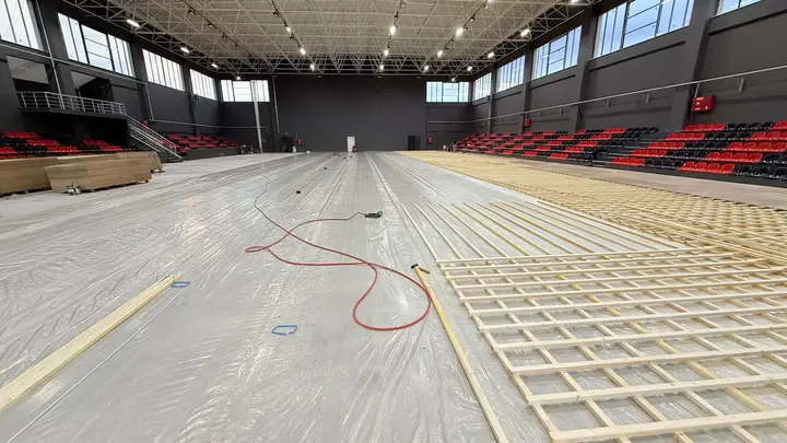 Eskişehir Mihalıççık spor salonu zemin kaplama – uygulama aşaması 3