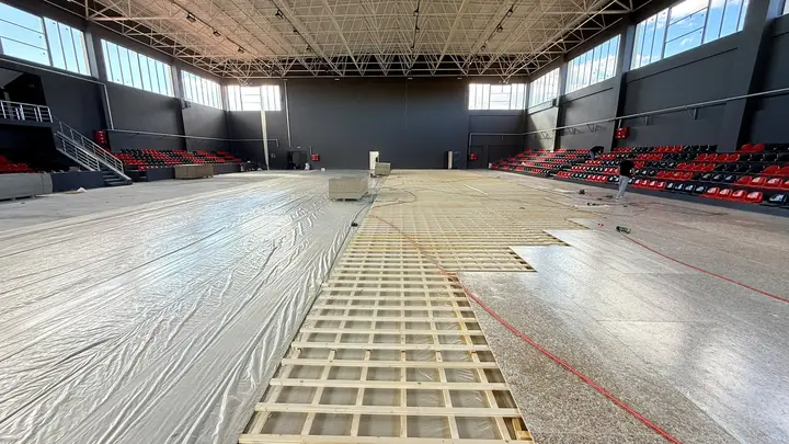 Eskişehir Mihalıççık spor salonu zemin kaplama – uygulama aşaması 4