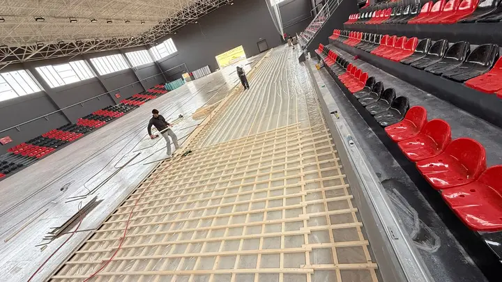 Eskişehir Mihalıççık spor salonu zemin kaplama – uygulama aşaması 6