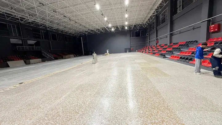 Eskişehir Mihalıççık spor salonu zemin kaplama – uygulama aşaması 8
