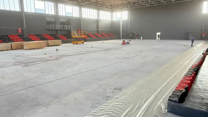 Eskişehir Mihalıççık spor salonu zemin kaplama – uygulama aşaması 9