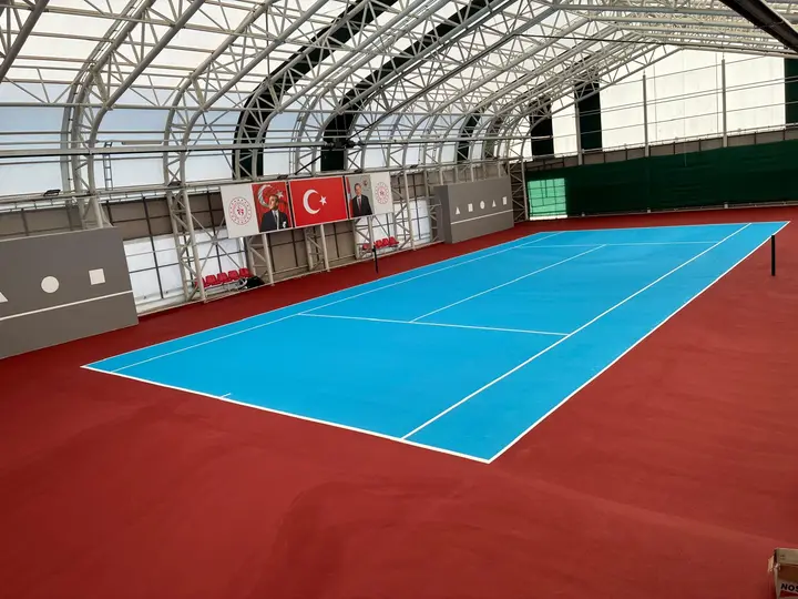 Sinop kapalı tenis kortu zemin kaplama – uygulama sonrası 2